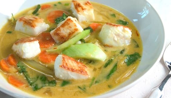 Hotpot med norsk hälleflundra