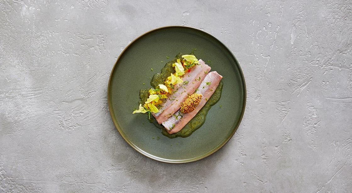 maträtt med norsk sill